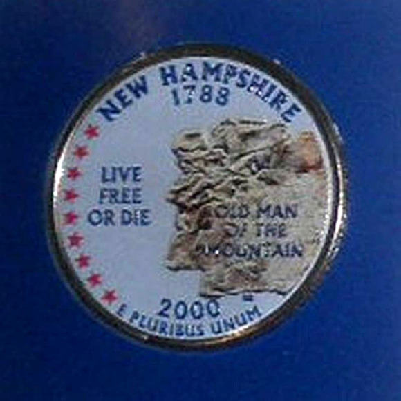 NEW HAMPSHIRE COLORIZED QUARTER & FIRST DAY COVER - POSTAL COMMEMORATIVE SOCIETY - Picture 3 of 4